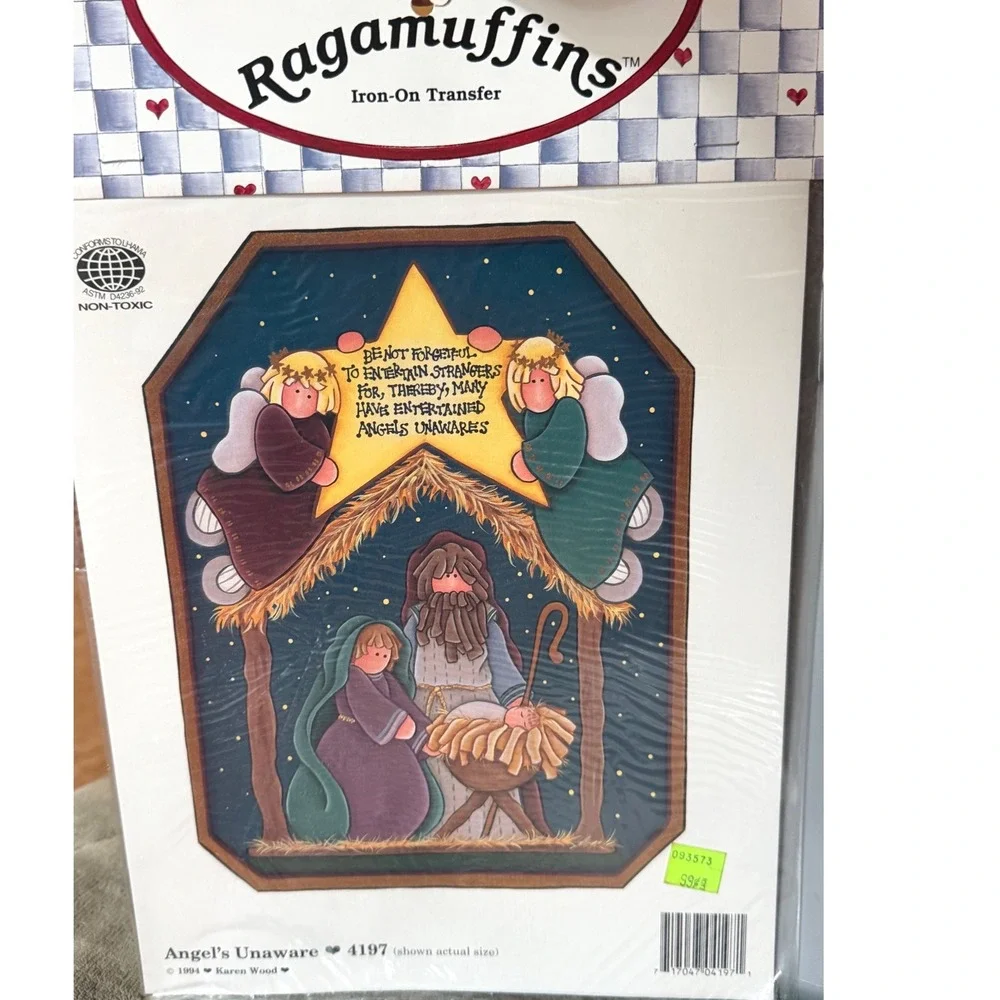 Vintage Daisy Kingdom Ragamuffins Iron On Transfers Lot 5 Christmas Cow Bunny